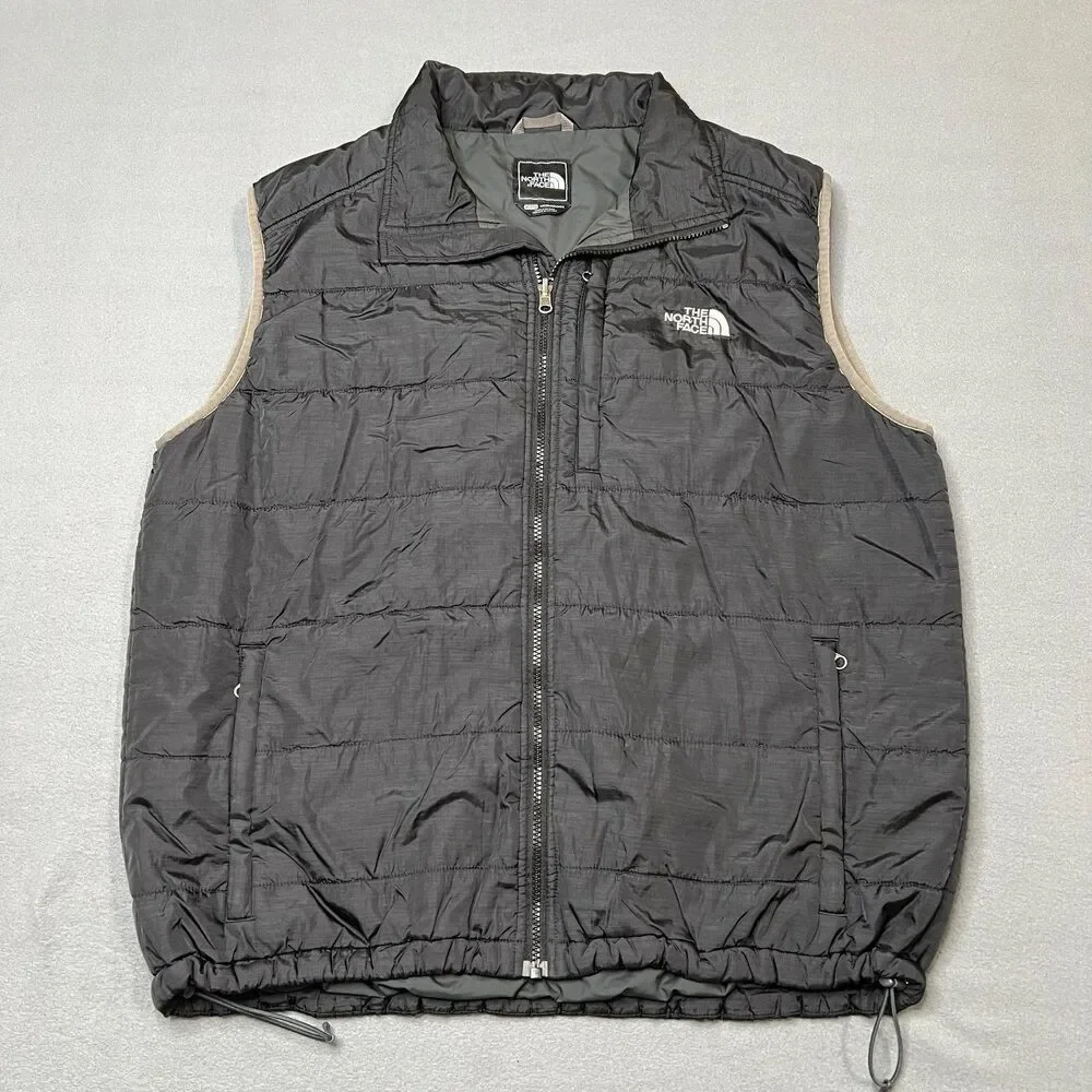 The North Face Puffer Vest Men's XL Black Sleeveless Classic Collar Full-Zip